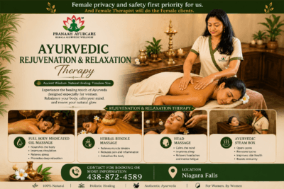 AYURVEDIC REJUVENATION & RELAXATION Therapy - Niagara Falls