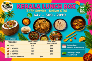 KERALA LUNCH BOX -Tiffin Service – Deliver GTA. Call 6475092019