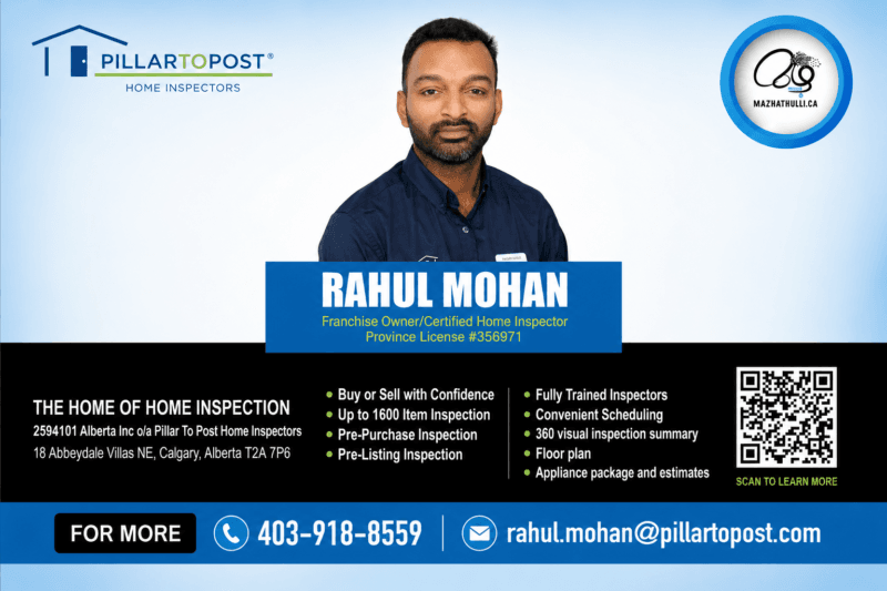 PILLARTOPOST Home Inspector – Rahul Mohan - Calgary